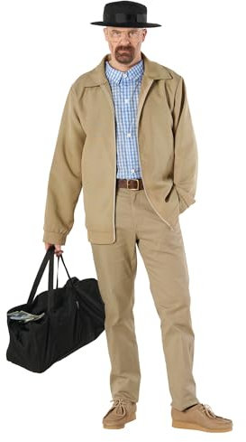 Morph Böser Chemiker Tv Kostüm Für Herren Mantel Mit Hut, Spitzbart Und Brille Karneval Kostüm Herren, Kostüm Anzug - XL