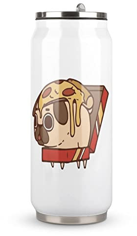 Pizza Dog 13 Travel Mug with Lid Cup Insulated Tumbler Water Bottle Tea Cup For Women Men