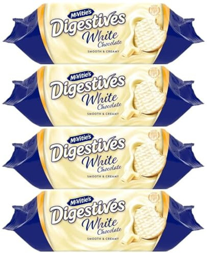 Digestive Biscuits Bundle With Traditional White Chocolate Digestive Biscuits 232g (4 Pack)