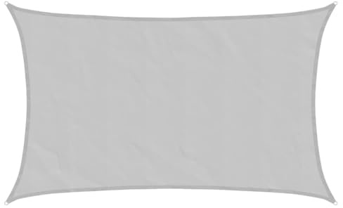 vidaXL Sonnensegel Hellgrau 8x5 m 100% Polyester Oxford