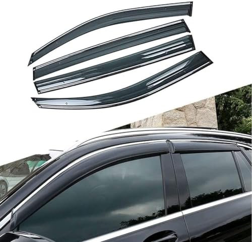 MrananQS Windabweiser für Be-nz E Class W212 2009-2016, Windabweiser Regenabweiser, Auto Seitenfenster Visier Abweiser Auto Zubehör, 4 Stück