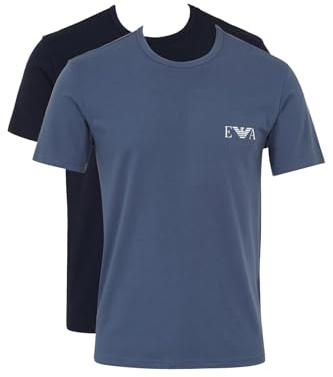 Emporio Armani Man Bold Monogram 2-Pack Crewneck T-Shirt Blau XXL, blau/blau, XXL