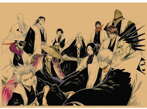 XEYOON Bleachs Retro Anime Poster Wandkunst dekorative Malerei Schlafzimmer Malerei Poster