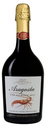 Slow Sardinia - Aragosta Brut Spumante di Alghero - Profumo Intenso e Floreale - Ideale per Piatti di Pesce e Aperitivi - Metodo Charmat - 2 Bottiglie da 75cl - Vino Cantina Santa Maria La Palma