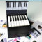 Spielbarer Klavier Schreibtischkalender, Piano Calendar 3D-Notizblock Kalender mit 27 Karten und 52 Liedern, Tragbare Klavierkalender für Musikliebhaber, Raumdekoration (Schwarz, 1)