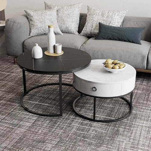 Couchtisch mit eleganten Chrombeinen aus Metall und dekorativem Schieferdesign, perfekt für Balkone, Schlafzimmer und Wohnzimmer.
