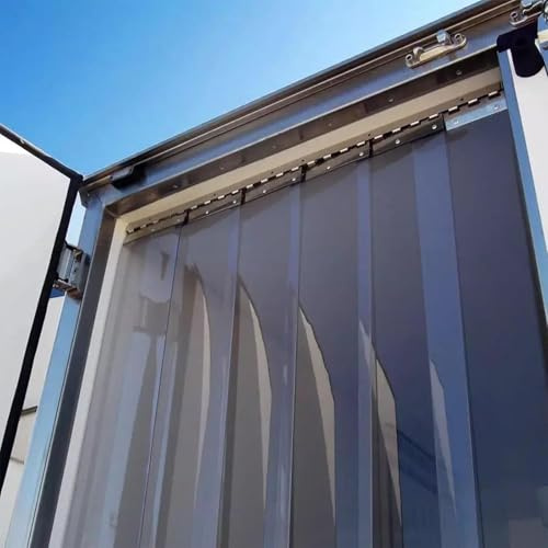Qulamrdk Rideau À Lanières PVC Transparent, 1.05x2.1m | Rideau de Porte, Imperméable, Industriel, Convient Cuisines de Terrasse, Étanche