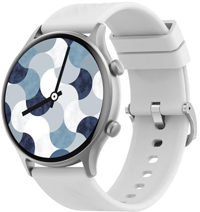 Atlanta Fitnesstracker für Damen Herren Uhr mit Herzfrequenz Puls Blutdruck Telefon Freisprechen Schlaf Schritte Farbdisplay Smartwatch Silikonband - 9726/4 (Grau)