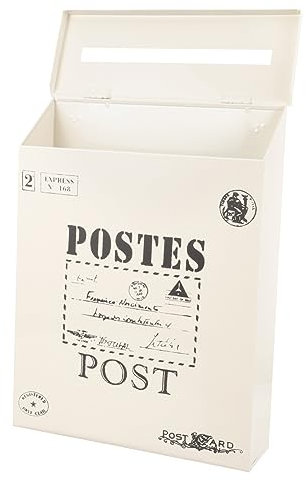 Angoily Cassetta Postale in Ferro Da Parete Cassetta Per Posta Vintage Postale Per Esterni Bandiera