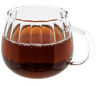8er Gläser-Set Riffle Cup 400 ml Hitzebeständig Transparent Kaffeeglas Teeglas