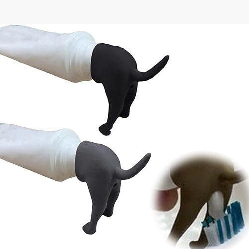 Hundekot-Zahnpasta-Kappe – lustiger Zahnpastaspender für Kinder und Erwachsene | Streichgeschenk | Pooping Dog Butt Zahnpasta Topper