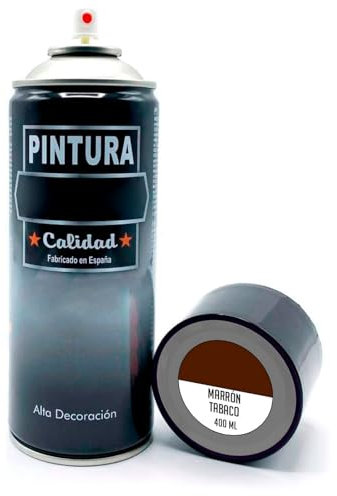 AC - Bote de Pintura en Spray - Fabricado en España - Ideal para cualquier superficie, Madera, Metal, Cartón, Piedra o Cerámica - Capacidad de 400 ML - Color Marrón Tabaco