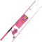 Flashi Kids Angel Combo | Spinnrute | Kinder Angel Set | Blinkrolle, Rute & Tacklebox mit Ködern | Blau & Pink | Das perfekte Spinnset für kleine Angler – Fishdream Flashi Kids (Pink)