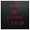 STAB HIGH TECH PARTS Horloge calendrier murale à LED rouges CT2828R– Excellente lisibilité – Repérage rapide et simple – Affichage jours/mois en toutes lettres - Français, anglais, espagnol