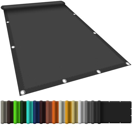 Voile d'ombrage Pare-Soleil 280 x 280 cm Anti UV Contre Le Vent Voile d'ombrage Toile D Ombrage avec Le Kit de Fixation pour Extérieur/Terrasse/Jardin, Gris Foncé