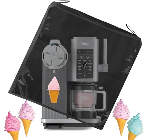 Ice Cream Machine Cover for Ninja NC701 NC501, Ice Cream Maker Dust Cover Made of Waterproof and Dust-Proof 600D Nylon, Frozen Dessert Maker Covers for Ninja NC701 Swirl by CREAMi Ice Cream