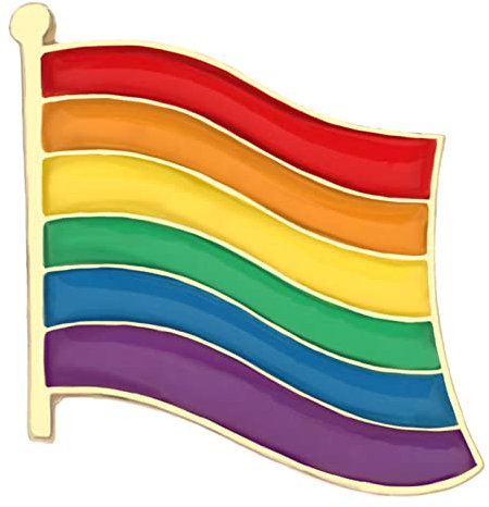 carotoe Regenbogen-Brosche, Regenbogen-Anstecknadel, Regenbogen-Flaggen, Brosche, intersexuelle Anstecknadeln, Herzbroschen, Abzeichen