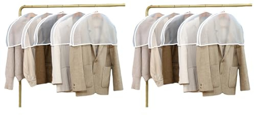 Kueohse Clothing Dust Cover Kit Home PEVA Transparent Hanging Pocket Coat Dust Covered Sleeve Clothes Half -Body Dust Cover Kit