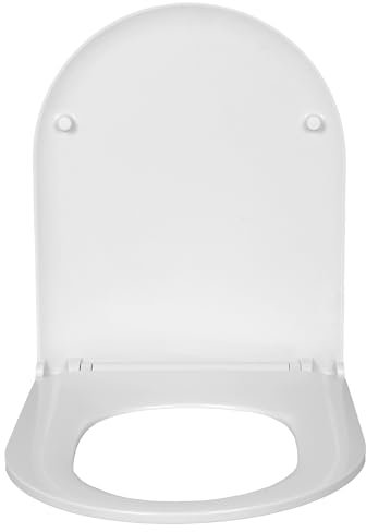 Built Right Toilet Seat – Soft Close, Quick Release, Easy Cleaning, White – Square, D Shaped or Round – Toilet Seat Fittings Included – SD03