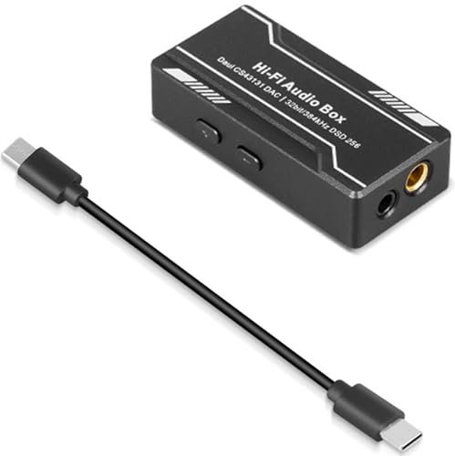 Portable USB C Amplifier 32bit 384KHz USB C To 3.5mm 4.4mm Adapter With CS43131 Chip USB C Headphone Adapter For Phone Portable HIFI Amplifier For Smartphones