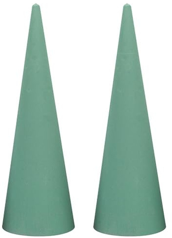 Nasssteckschaum Kegel 50cm Grün für Dekorationen 2er-Pack, Floristikbedarf, umweltfreundlich & kompostierbar