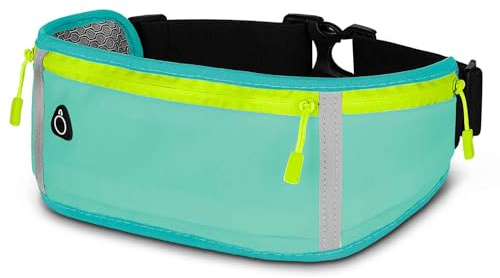 ONEFLOW Active Pro Laufgürtel für ZTE Blade V50 Lauftasche mit 3 Fächern, Atmungsaktiv, Sport Handytasche zum Joggen, Handy Bauchtasche Wasserdicht, Running Belt, Blau