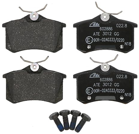 ATE 13.0460-2886.2 Bremsbelagsatz, Scheibenbremse hinten | 13.0460-2886.2 [602886] für Golf 4 Polo 6N A4 B6/7 A6 C5 TT Octavia