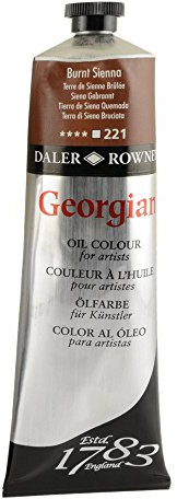 Daler-Rowney Georgian Oil Paint, Aluminium Tube, 7.61oz - 225 ml, Burnt Sienna