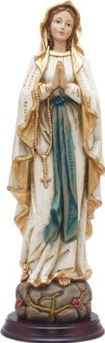 Unbekannt Madonna, Madonna Lourdes, Holzoptik, Höhe 20cm