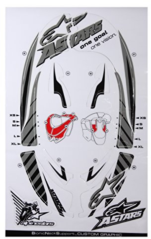 Alpinestars Bionic Neck Support SB Graphic Kit grau/Weiss
