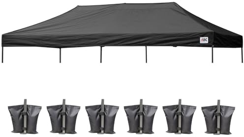Abccanopy, Ersatzdach für Baldachin für Pop-Up-Zelt, 3 x 6 m, Schwarz