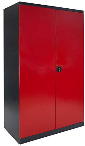 ADB Werkzeugschrank Flügeltürenschrank Stahlschrank Werkstattschrank XXL Metallschrank mit 4 Fachböden