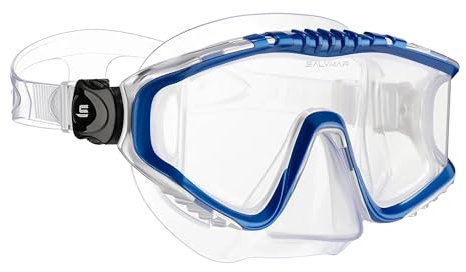 Salvimar Full Vision Masques de plongée Mixte Adulte, Bleu