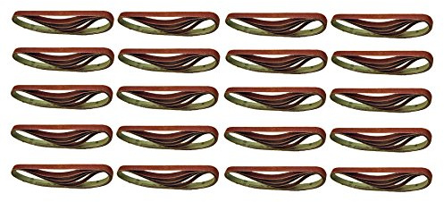 Belt Power Finger File Sander Abrasive Sanding Belts 457mm x 13mm 80 Grit 100pk