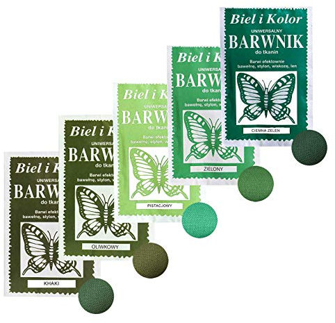 5 x 10g Batikfarbe Textilfarbe Stofffarbe färben, bitte Farbmix wählen, Farbe:Grüntöne