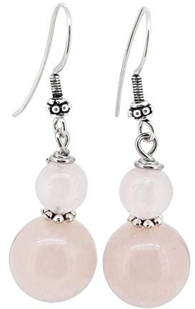 TreasureBay Orecchini pendenti fatti a mano con pietre naturali per donne e ragazze, realizzati con gancio in argento Sterling 925, Gemma