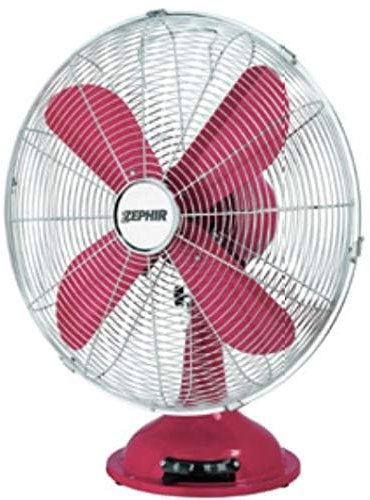 Ventilatore da tavolo vintage rosso
