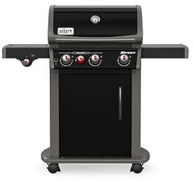 Weber Spirit E-330 GBS Original Gasgrill, 3 Brenner + Seitenkocher + Sear Zone Brenner, 60 x 46cm Grillfläche, Warmhalterost, Unterschrank, Deckelthermometer, 4 Räder - Schwarz (46616079)