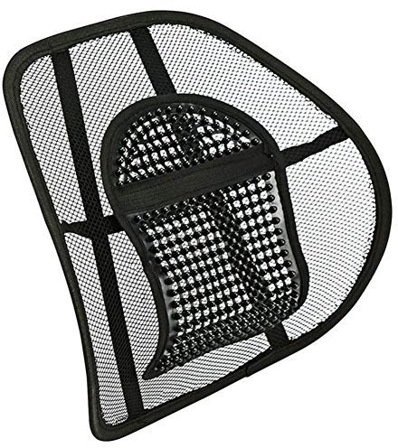 Suszian Mesh-Rückenstütze für Bürostuhl, automatische Sitzbundstütze Atmungsaktives Auto Eisseidenloch Mesh Lendenkissen Massage Sitzbezug für Autositze und Bürositze, 40 * 40 cm