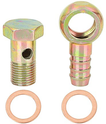 X AUTOHAUX 16mm Banjo Tuyau Barbelé Boulon Raccords Banjo Ensemble Universel pour Voiture