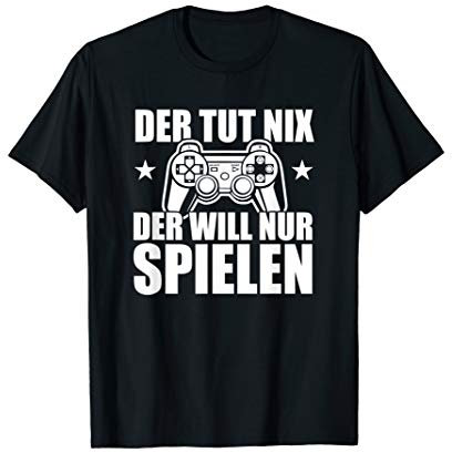 Lustiger Gamer Spruch Der Tut Nix Retro Gaming Controller T-Shirt