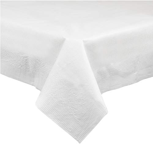 PLASTICPRO Disposable 3 Ply Paper & Plastic Tablecloth Pack of 10