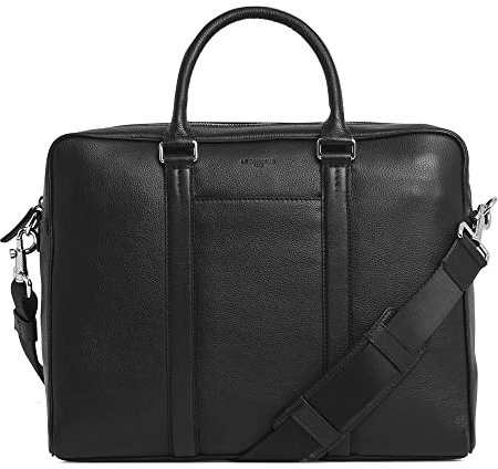 Le Tanneur, porte documents, sac ordinateur 17 pouces, en cuir, charles, homme, passant trolley, poche moussée ordi, poches de rangement, malette, porté main, bandoulière, sac business, travail