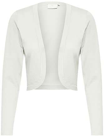 KAFFE Bolero Astrid Damen Bolero Astrid Elegant Jäckchen Langarm Cardigan Bolerojacke 3XL, Chalk