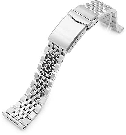 MiLTAT Asteroid QR-Metall-Uhrenarmband mit geradem Ende, Schnellverschluss, 20 mm, 316L Edelstahl
