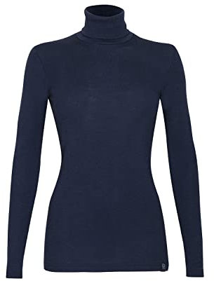 Dilling Rollkragenshirt aus 100% natürlicher Merinowolle für Damen - Navy 36