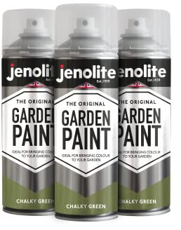 JENOLITE Directorust Chalky Spray Paint | BRAMWELL GREEN | 3x400ml | Multi-Surface Chalky Finish Spray Paint | Ideal For Furniture, Ornaments, Picture Frames | Interior & Exterior Use | PANTONE 378U