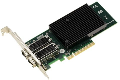 KALEA-INFORMATIQUE Carte contrôleur PCIe réseau LAN 10G Fibre SFP+ 2 Ports avec Chipset Intel X710-10GbE Ethernet Network Adapter FTX710-BM2