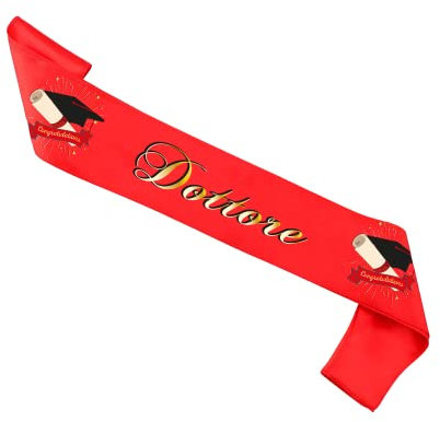 Fascia Laurea Dottore Oro Elegante con Spilla – Regalo Laurea Uomo – Idea Regalo per Laurea – Gadget Regali Scherzi Travestimenti Decorazioni Festa di Laurea Originali - Idee Regalo per Laurea Uomo