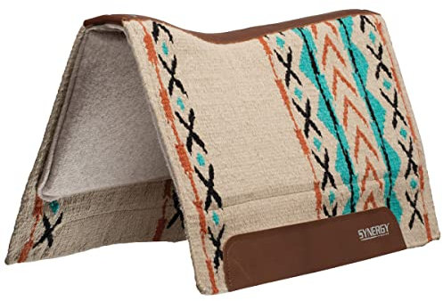 Synergy Contoured Performance Sattelunterlage, 83,8 cm L x 96,5 cm B, Mojave-Tofu/Cherry Mahagoni